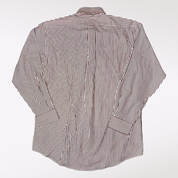 Club Room Pin Point Oxford Striped Long Sleeve Button Down Shirt L - Picture 7 of 9